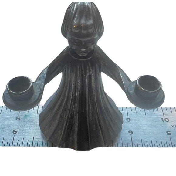 Choir Boy Candle Holder Made in Italy Metal - Picture 7 of 10